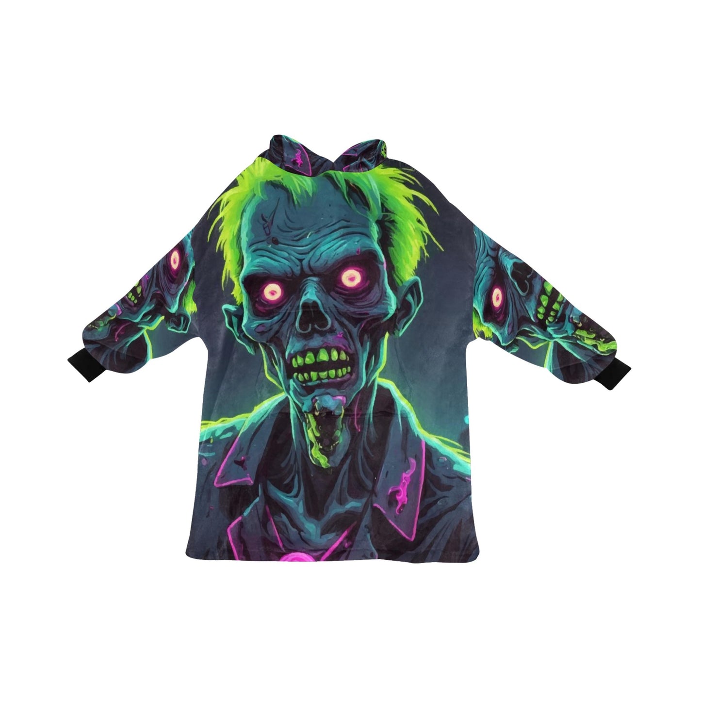 Kids Blanket Hoodie Halloween Horror Zombie