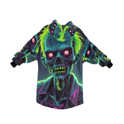Kids Blanket Hoodie Halloween Horror Zombie
