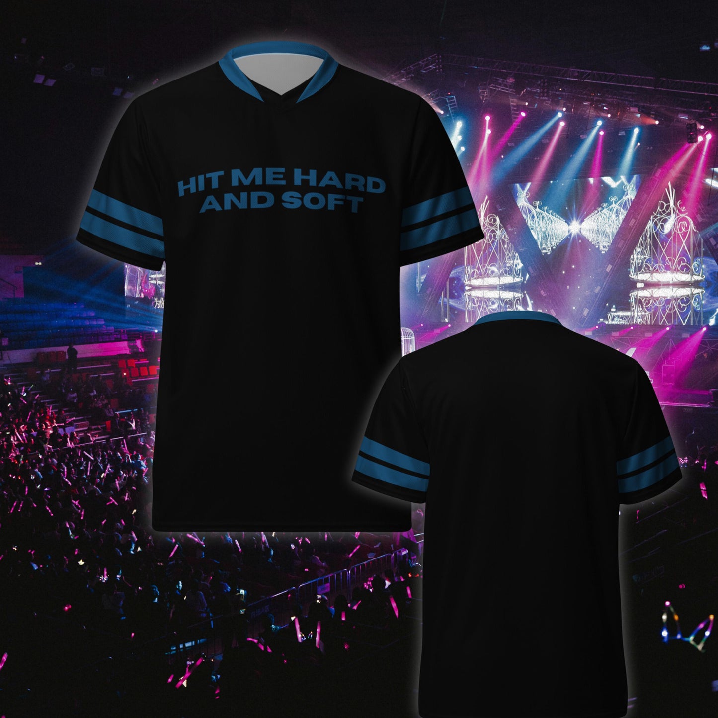 Your Custom Text Jersey, Black or White Aesthetic Fan Merch Jersey