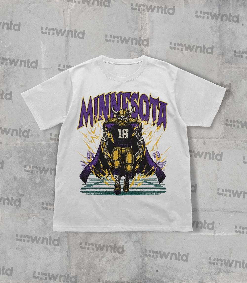 Minnesota Football Shirt - Graphic Tees - Skeleton Shirt - Merch Tee - Gift Shirt - Bootleg Shirt - Vintage - Skeleton Football Shirt