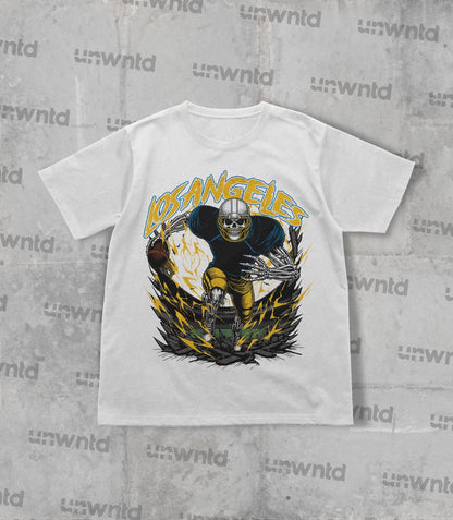 Los Angeles Football Shirt - Graphic Tees - Skeleton Shirt - Merch Tee - Gift Shirt - Bootleg Shirt - Vintage - Skeleton Shirt - Chargers