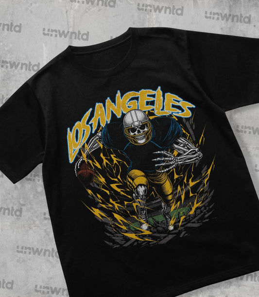 Los Angeles Football Shirt - Graphic Tees - Skeleton Shirt - Merch Tee - Gift Shirt - Bootleg Shirt - Vintage - Skeleton Shirt - Chargers