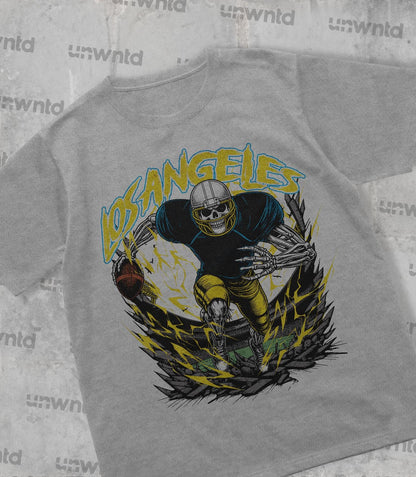 Los Angeles Football Shirt - Graphic Tees - Skeleton Shirt - Merch Tee - Gift Shirt - Bootleg Shirt - Vintage - Skeleton Shirt - Chargers