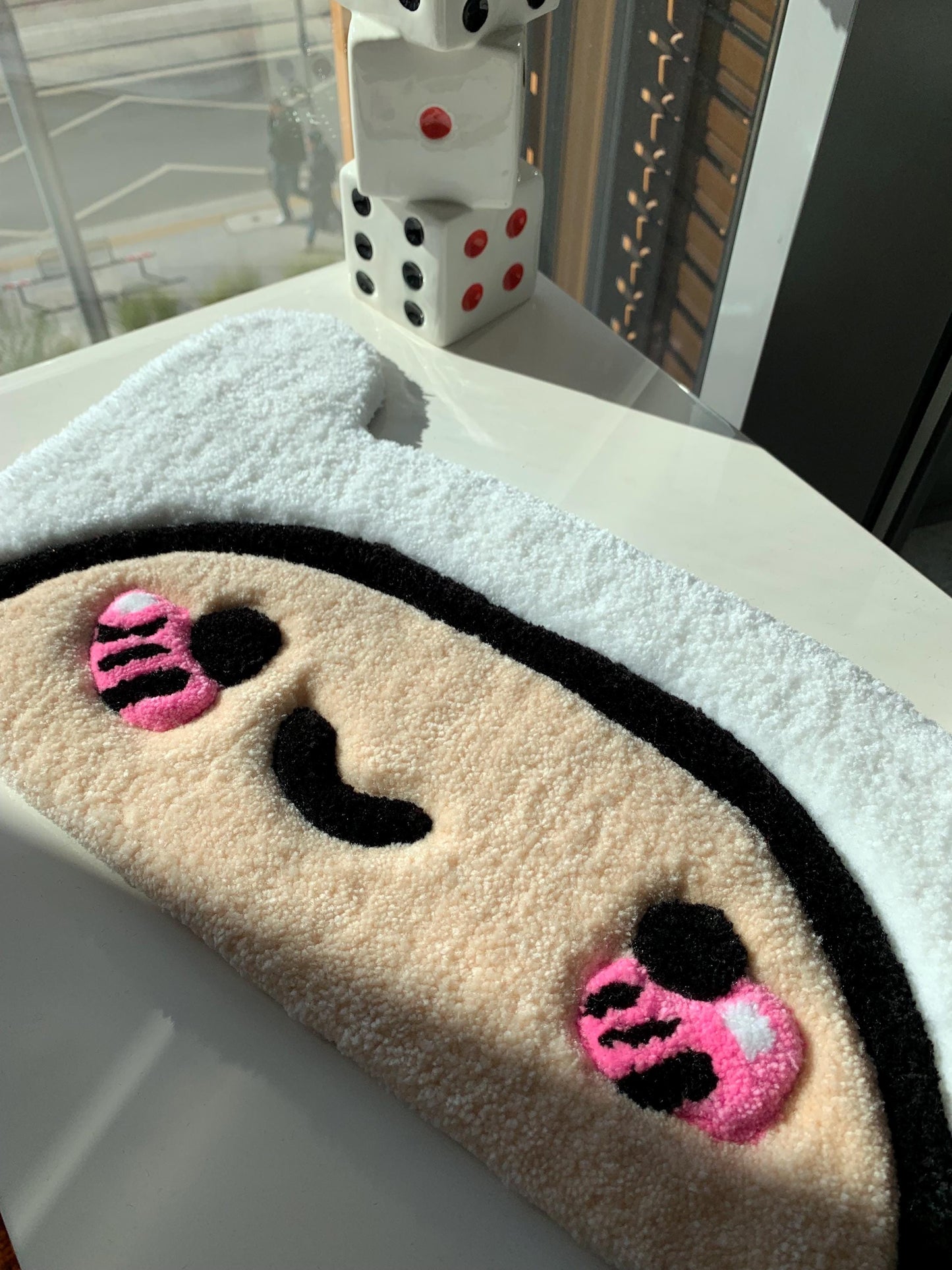 Rug tufted custom keyboard coaster