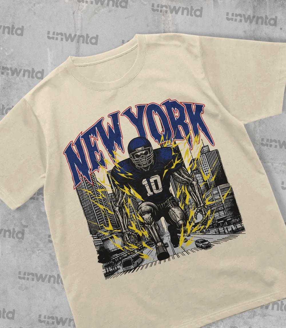 New York Football Shirt - Graphic Tees - Skeleton Shirt - Merch Tee - Gift Shirt - Bootleg Shirt - Vintage - Skeleton Shirt - Giants