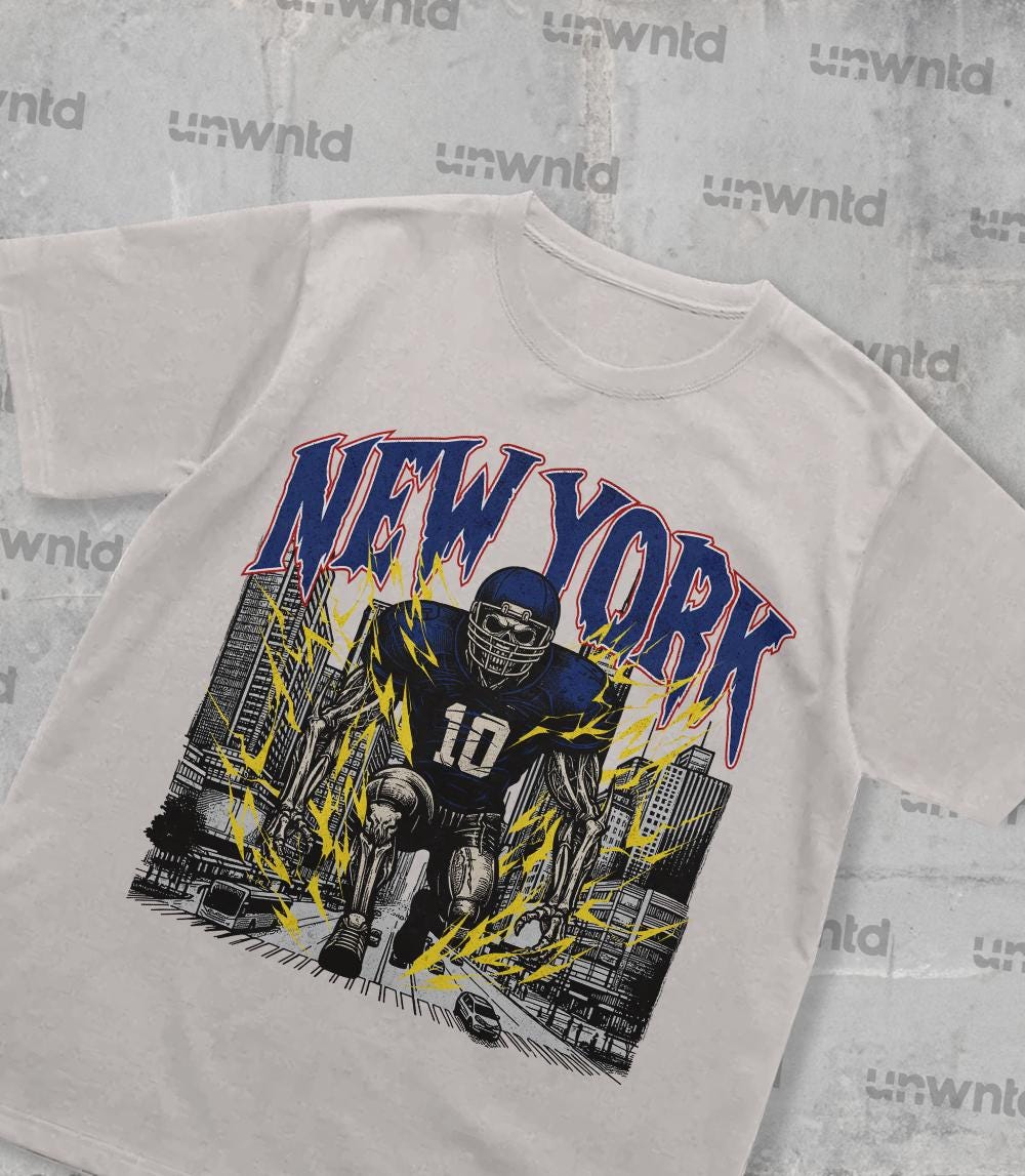 New York Football Shirt - Graphic Tees - Skeleton Shirt - Merch Tee - Gift Shirt - Bootleg Shirt - Vintage - Skeleton Shirt - Giants