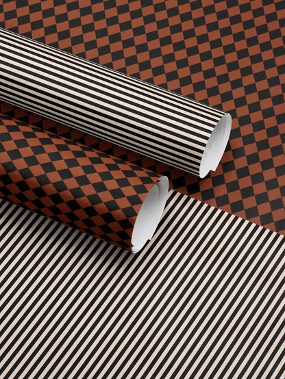 Halloween Wrapping Paper Fall Gift Wrap Orange and Black Paper Harlequin Design October Birthday Gift Wrap Roll Autumn Wrapping Paper Print