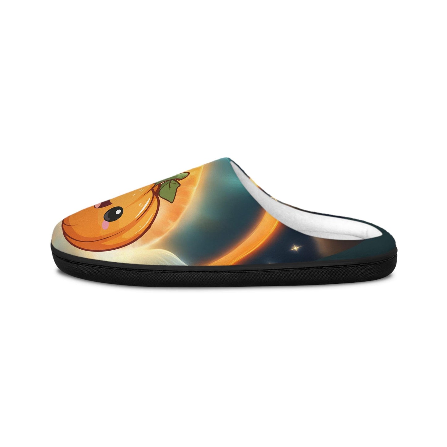 Women Slippers Orange Happy Pumpkin Cozy House Shoes Halloween Slippers Indoor HouseShoes Cute Pumpkin Slippers Bright Fun Footwear