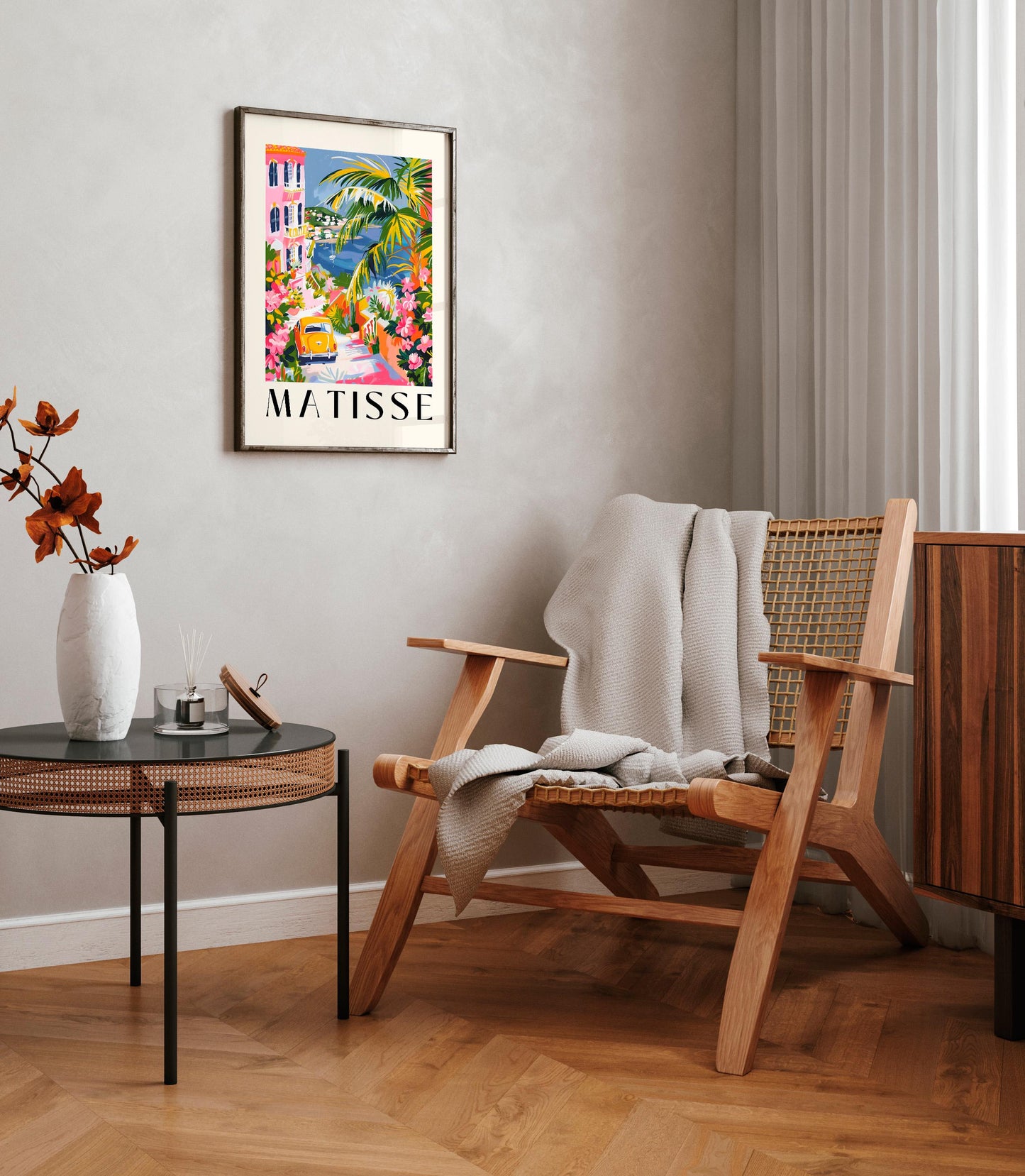 Matisse Style Italy Art Print: Pink Beachy Summer Decor