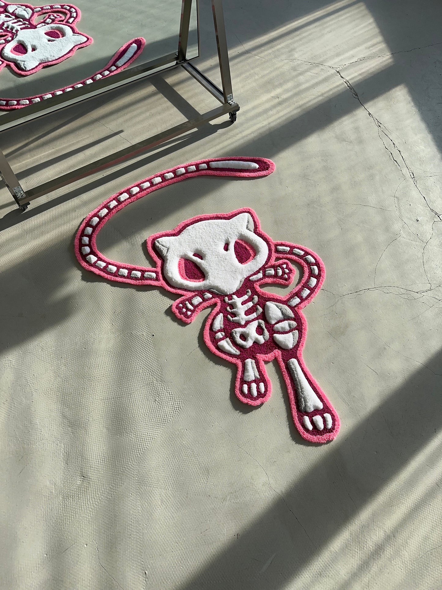 Skeleton tufted rug,3d skull rug, handmade tufted custom rug, living room decor rug, bedroom carpet, area carpet