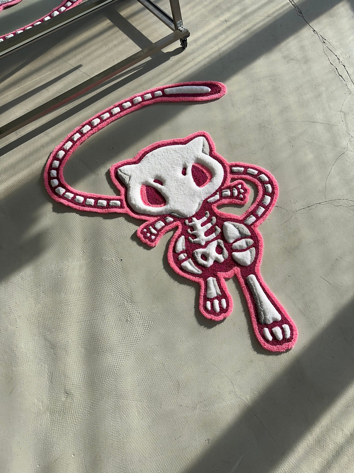 Skeleton tufted rug,3d skull rug, handmade tufted custom rug, living room decor rug, bedroom carpet, area carpet