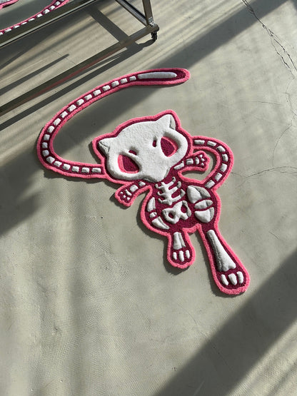 Skeleton tufted rug,3d skull rug, handmade tufted custom rug, living room decor rug, bedroom carpet, area carpet