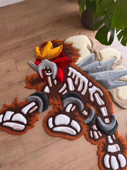 Skeleton tufted rug,3d skull rug, handmade tufted custom rug, living room decor rug, bedroom carpet, area carpet