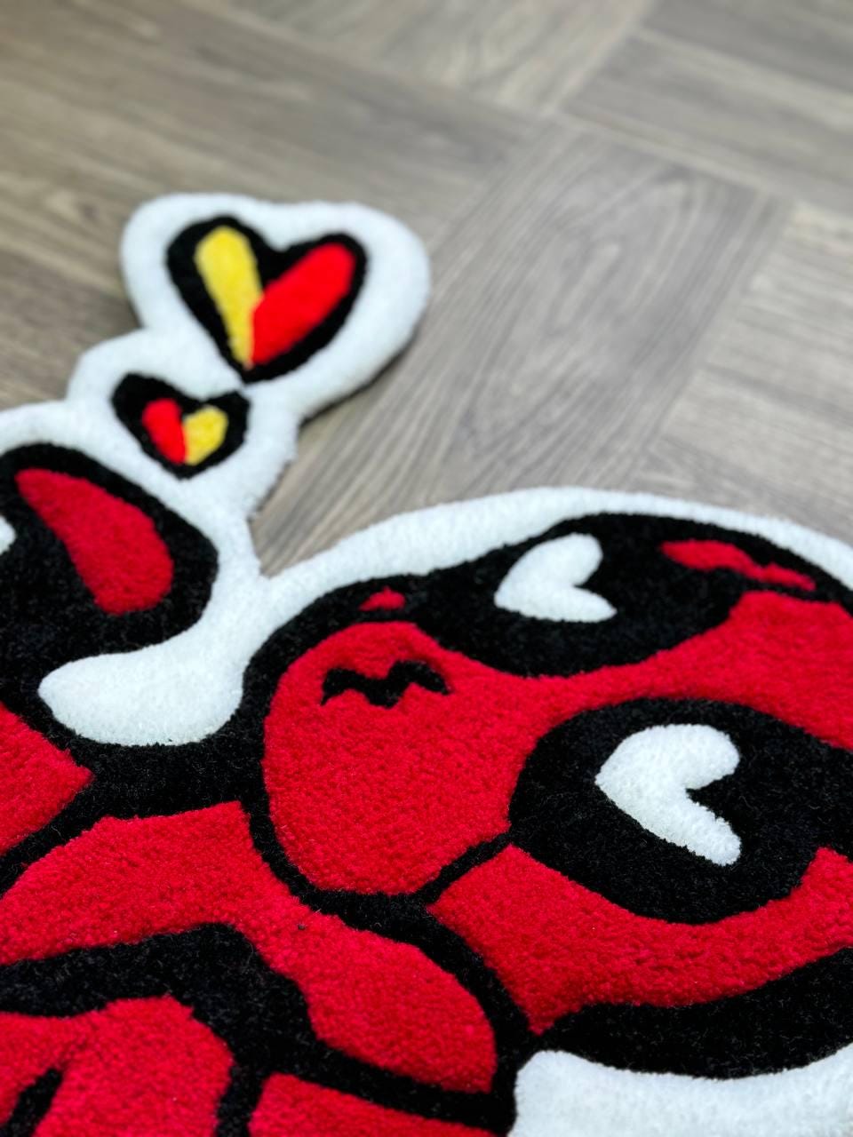 Tufted Сomics rug.Handmade rugs.Rugs for bedroom aesthetic.hypebeast rug.ready to ship made to order.Cool Rug Hand tufted rug funny rug