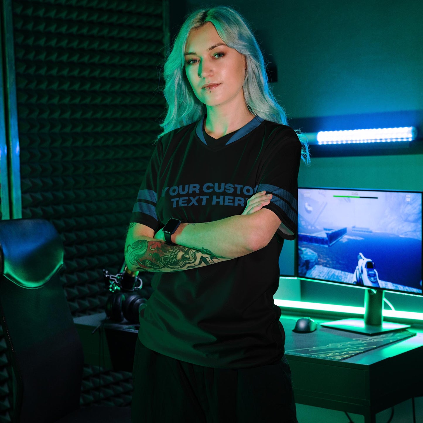 Your Custom Text Jersey, Black or White Aesthetic Fan Merch Jersey