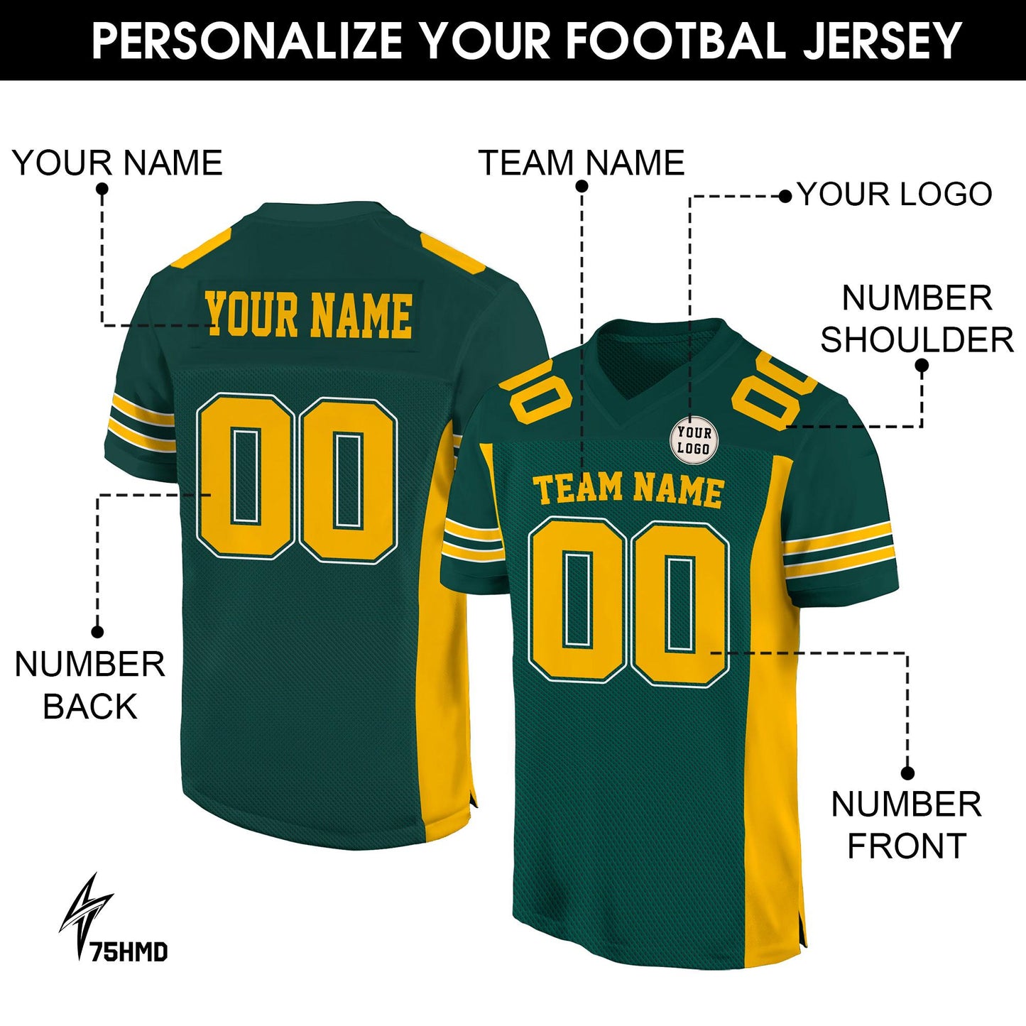 Custom Football Jersey for Adult Kid, Customized Team Name Number Football Team Jersey Shirt, Personalized College Football Team Fans Jersey