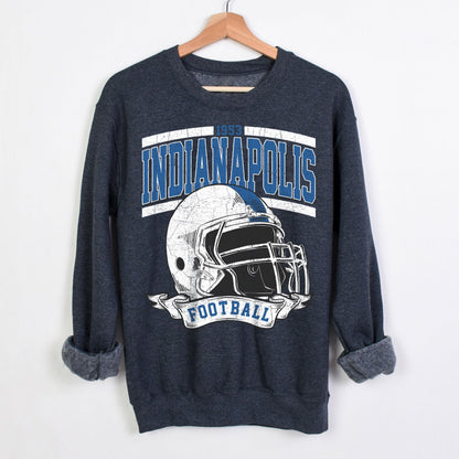 Retro Indianapolis Football Fan, Indianapolis Shirt, Indianapolis Football Vintage Style SweatshirtSun Day Football, Indianapolis Football
