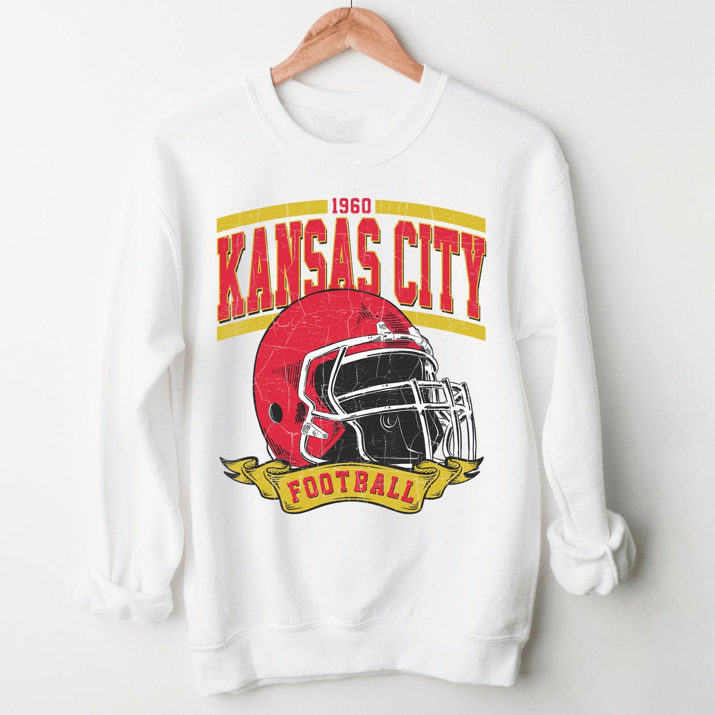 Vintage Style Kansas City Football, Kansas City Football Sweatshirt, Game Day Shirt, Kansas City Sweatshirt, Football Fan Gift