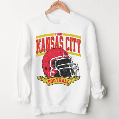 Vintage Style Kansas City Football, Kansas City Football Sweatshirt, Game Day Shirt, Kansas City Sweatshirt, Football Fan Gift