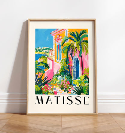 Matisse Print: Mediterranean Villa, Pink Beachy Wall Art