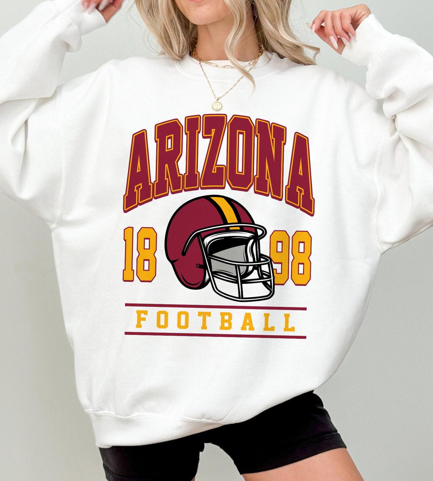 Retro Arizona Football Sweatshirt, Arizona Fan Crewneck, Arizona Football Shirt, Arizona Gift, Game Day Shirt, Sunday Sport Sweatshirt