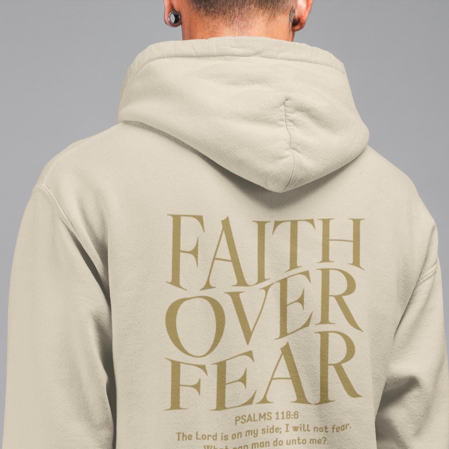 Faith Over Fear Christian Hoodie Bible Verse, Aesthetic Christian Sweatshirt, Jesus Hoodie, Church tee, Trendy Hoodie, Religious Hoodie