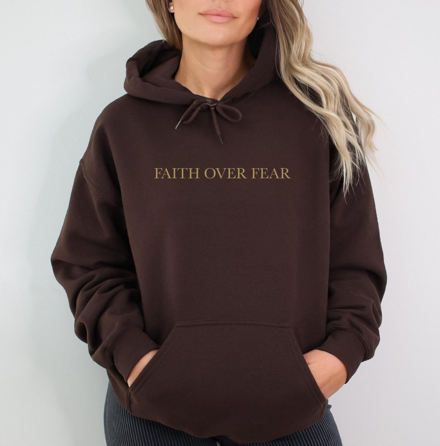 Faith Over Fear Christian Hoodie Bible Verse, Aesthetic Christian Sweatshirt, Jesus Hoodie, Church tee, Trendy Hoodie, Religious Hoodie