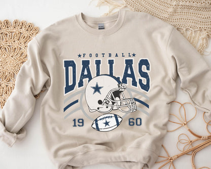 Dallas Football Retro Style Shirt, Dallas Football Sweatshirt, Cowboy Shirt, Dallas Shirt, Football Shirt, Dallas Fans Gift Tee