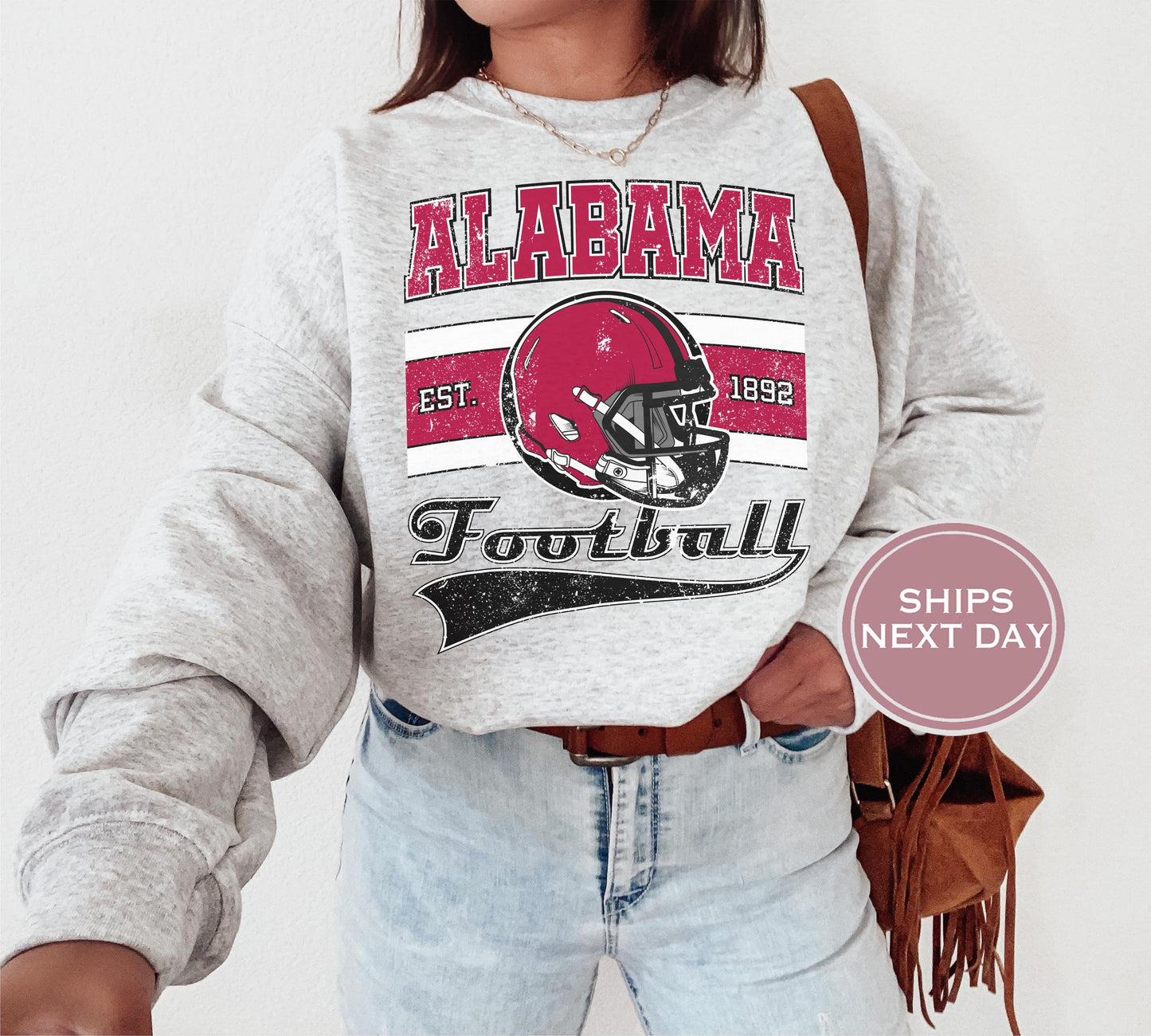 Alabama Football Sweatshirt, Vintage Alabama Crewneck, Retro Alabama Sweatshirt, Alabama Varsity Sweatshirt, Alabama Long Sleeve