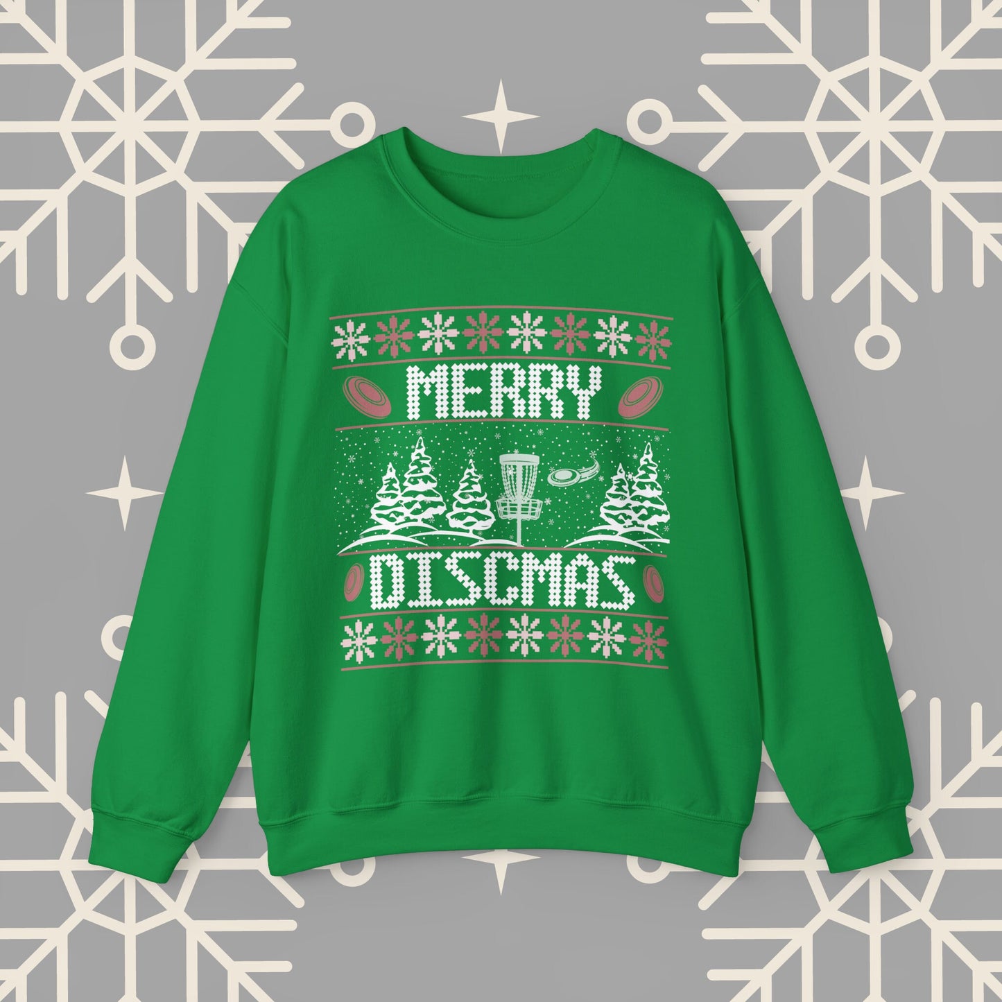 Merry Discmas Ugly Christmas , Disc Golf Christmas Sweatshirt, Funny Christmas , Gift for Disc Golfer, Disc Golf Shirt for Men