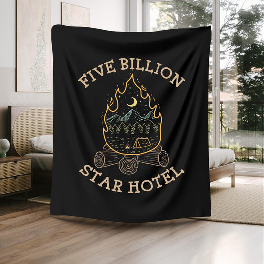 Camping blanket, campfire blanket, camping throw blanket, campfire throw blanket, camping blanket gift, campfire blanket gift