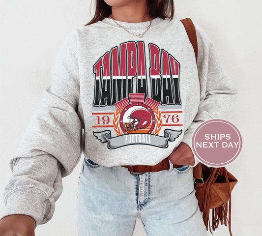 Tampa Bay Football Sweatshirt, Vintage Tampa Bay  Crewneck, Retro Tampa Bay  Sweatshirt, Tampa Bay  Varsity Sweatshirt, Tampa Bay Longsleeve