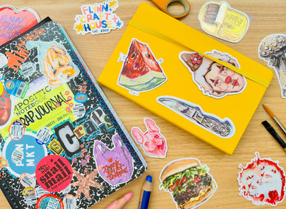 I Heart My Journal Sticker | Waterproof  Decals| Composition Book cover