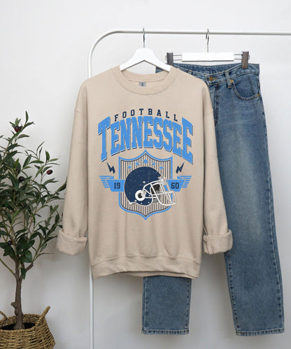 Retro 90s Style Tennessee Football Sweatshirt, Tennessee Team Football Shirt, Tennessee Football, Game Day Shirt, Sunday Tennessee