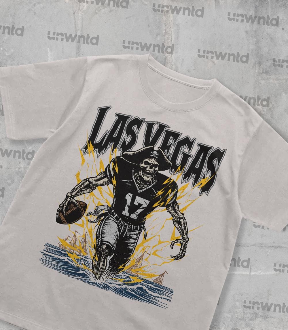 Las Vegas Football Shirt - Graphic Tees - Skeleton Shirt - Merch Tee - Gift Shirt - Bootleg Shirt - Skeleton Football Shirt - Raiders