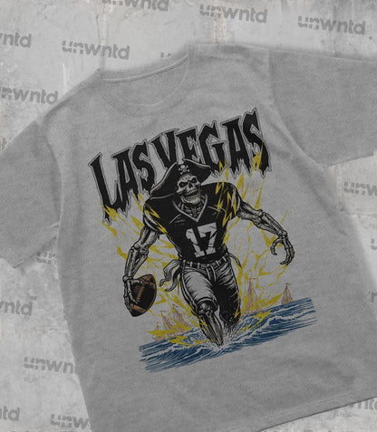 Las Vegas Football Shirt - Graphic Tees - Skeleton Shirt - Merch Tee - Gift Shirt - Bootleg Shirt - Skeleton Football Shirt - Raiders