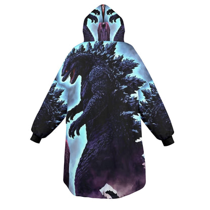 Godzilla Blanket Hoodie Retro Cartoon Comics Personalized Blanket