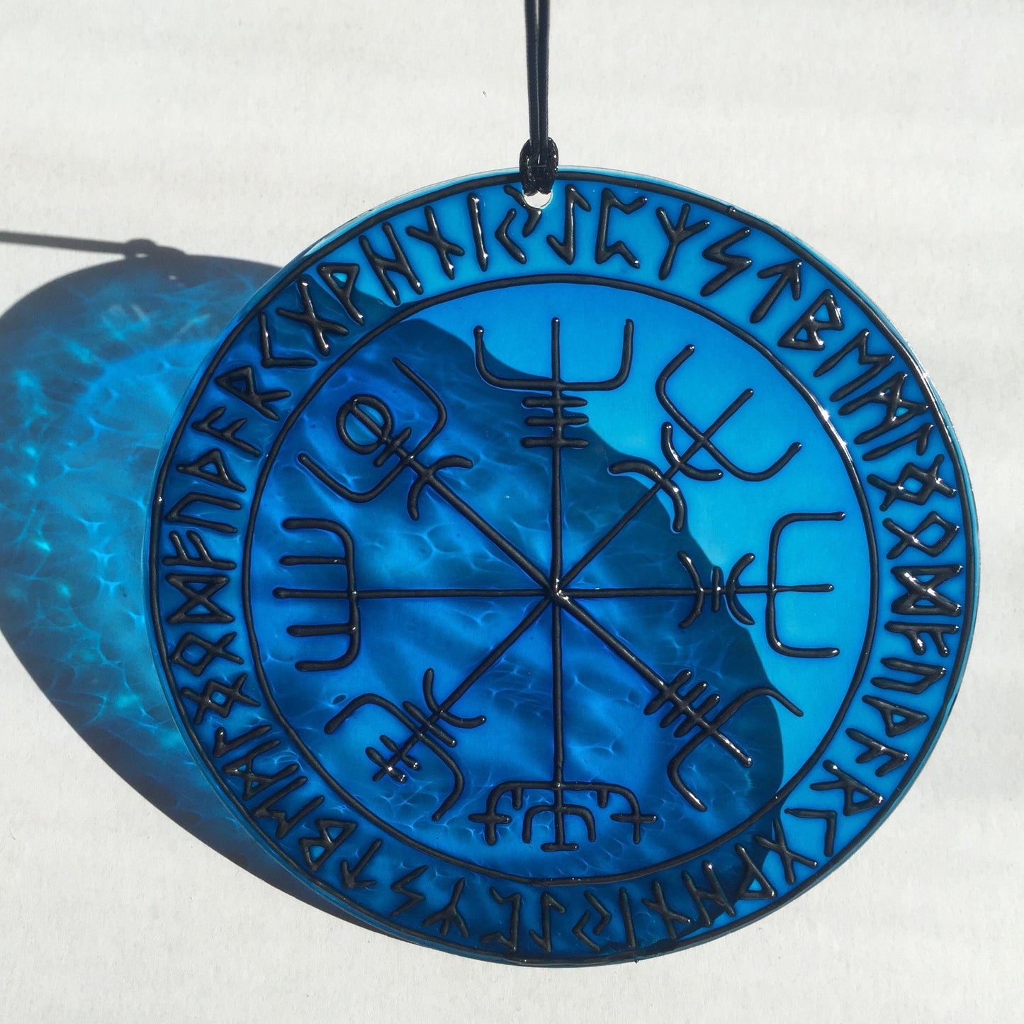 Vegvisir Viking Compass Runes Shield Gifts Wall art decor Suncatcher for window