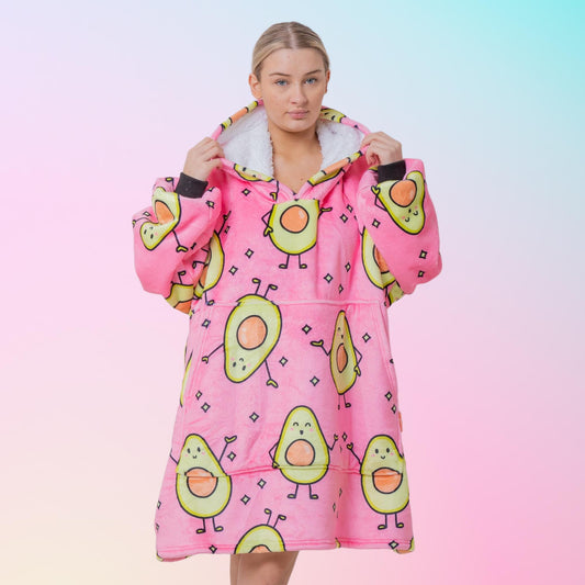 Avocado Hoodie Blanket Oversized Thick Sherpa Hoodie Snugclub One Size