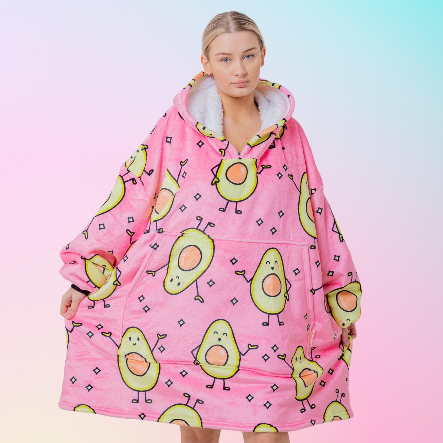 Avocado Hoodie Blanket Oversized Thick Sherpa Hoodie Snugclub One Size
