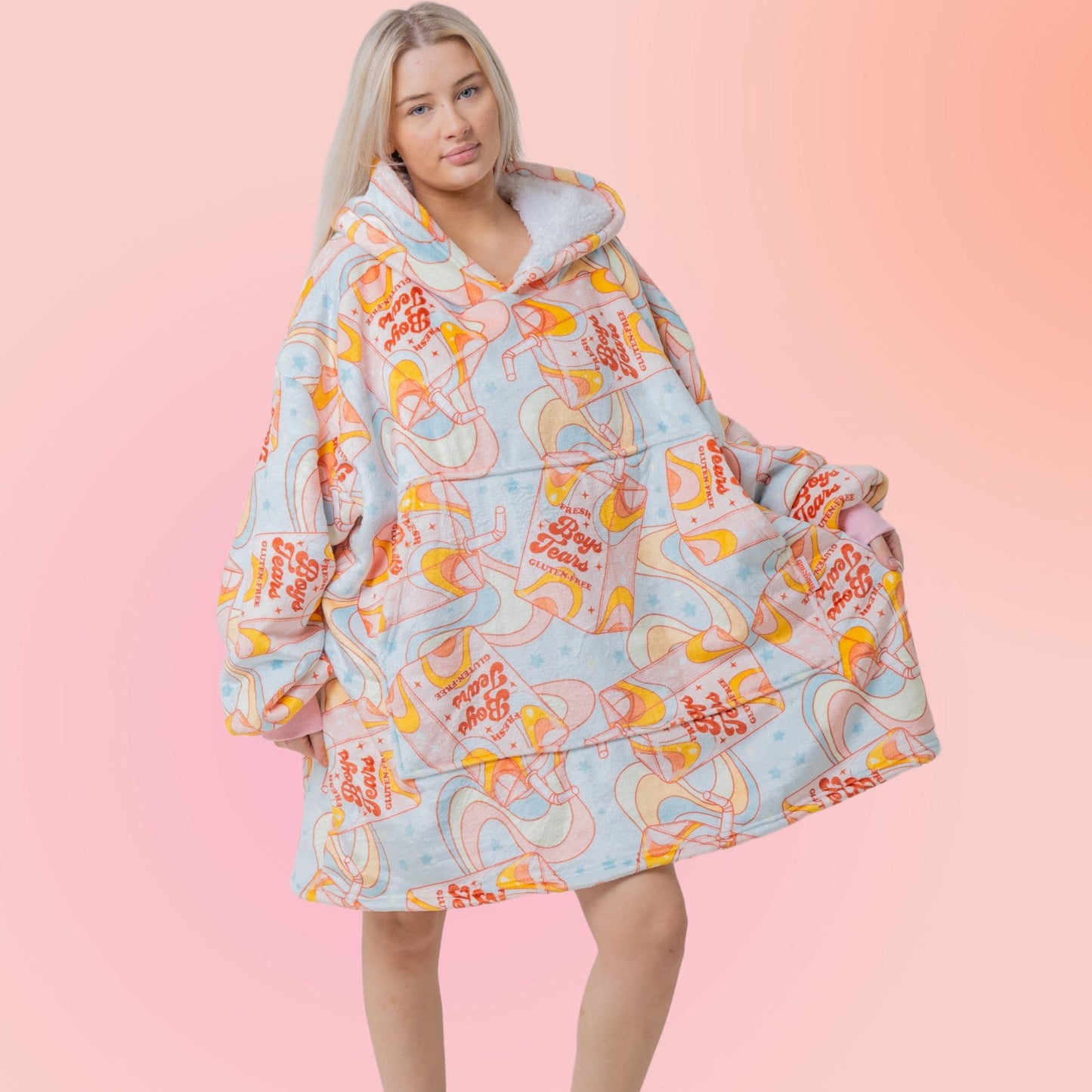 Boys Tears Hoodie Blanket Oversized Thick Sherpa Hoodie Snugclub One Size