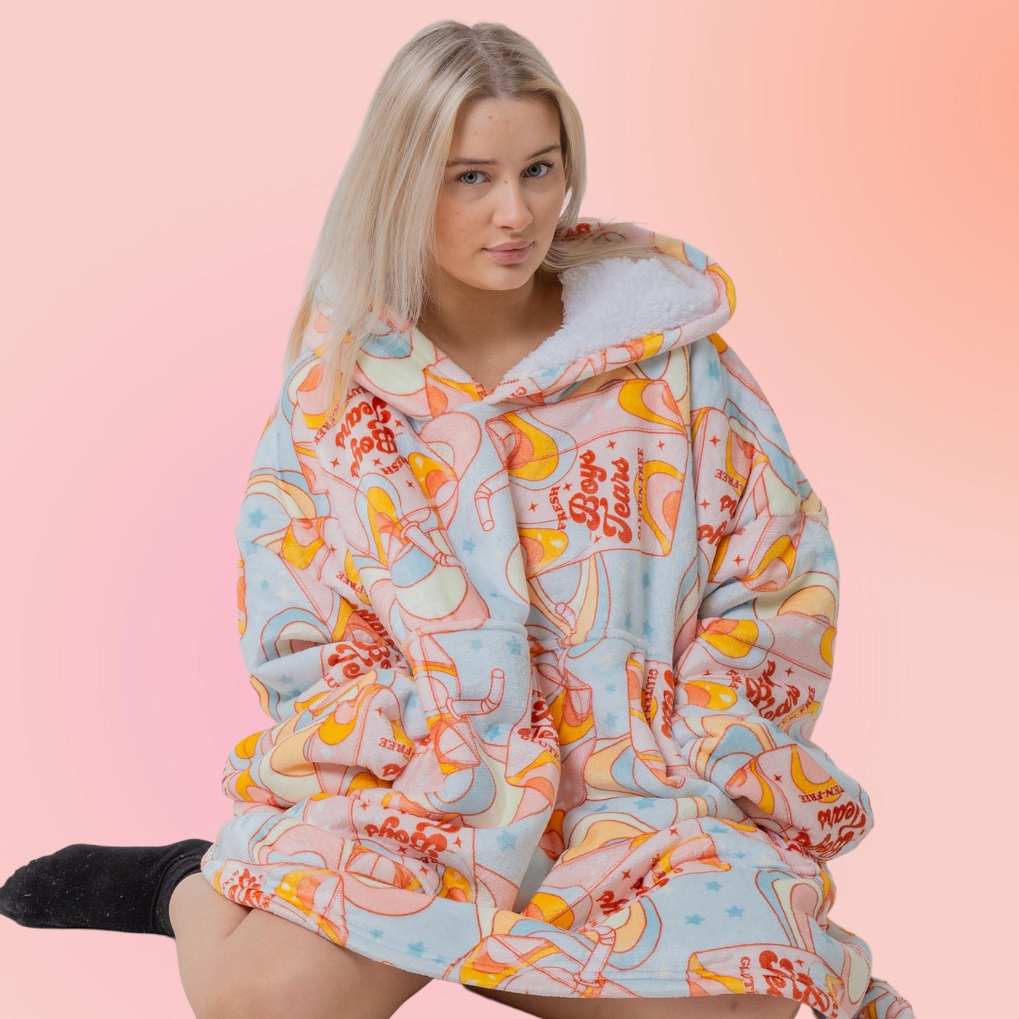 Boys Tears Hoodie Blanket Oversized Thick Sherpa Hoodie Snugclub One Size