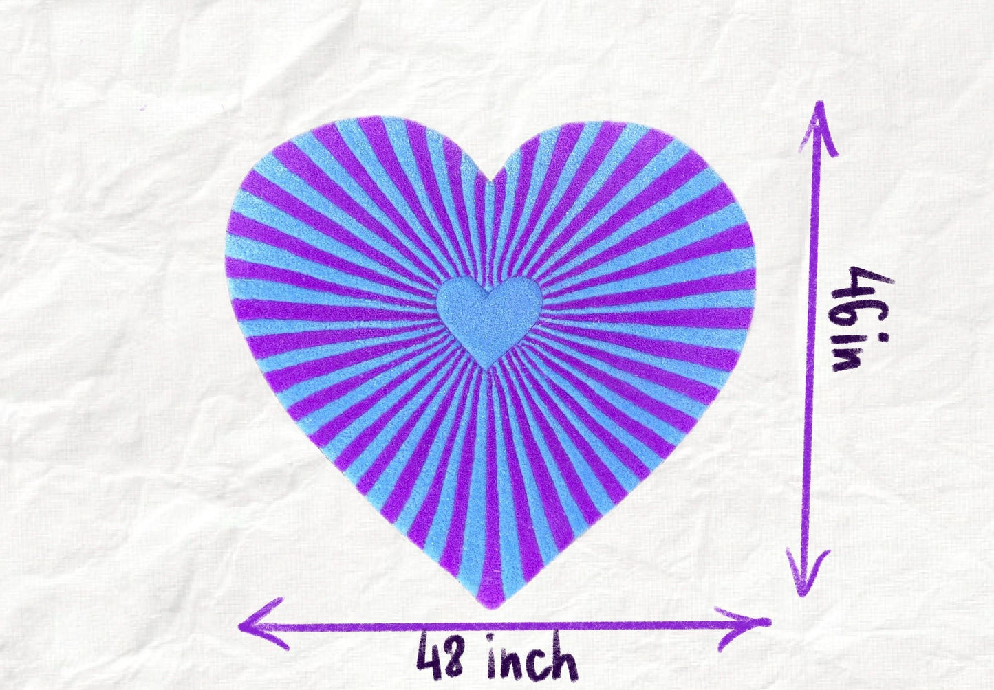 Tufted Heart Rug / 3d Custom Rug / 100% Handmade Gift , Valentine Day