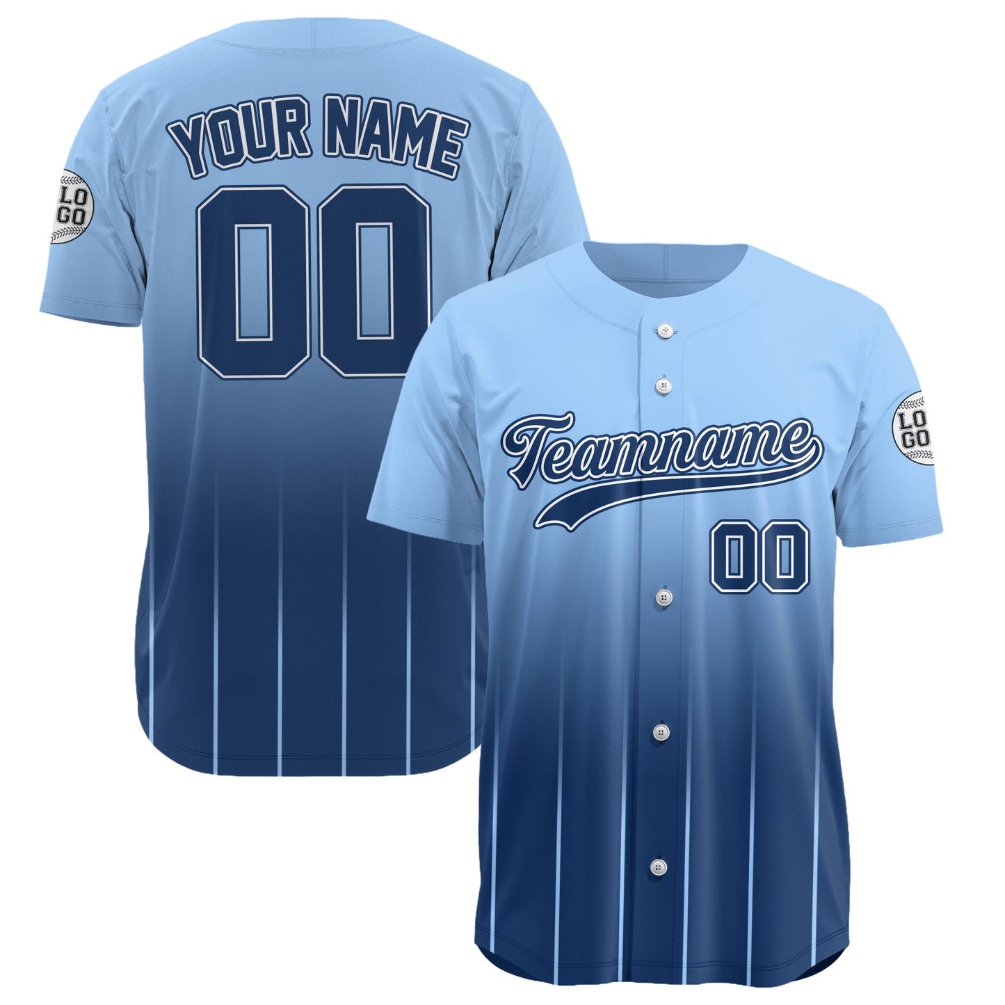 Custom Baseball Jersey With Team Name Number Logo, Personalized Baseball Jersey for Men Women Youth Kid, Blue Baseball Fans Baseball Lovers