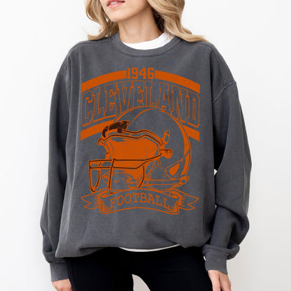 Cleveland Football Vintage Shirt, Trendy Sweatshirt Cleveland Football Fan Gift, Cleveland Game Day Shirt, Cleveland Sweatshirt