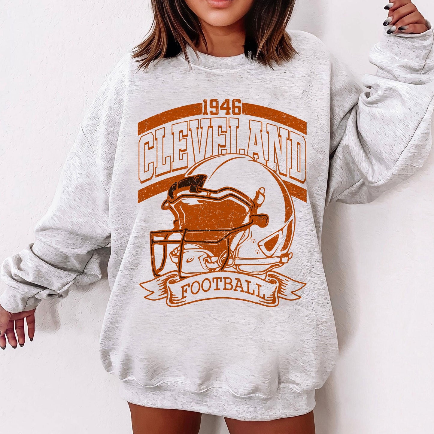 Cleveland Football Vintage Shirt, Trendy Sweatshirt Cleveland Football Fan Gift, Cleveland Game Day Shirt, Cleveland Sweatshirt