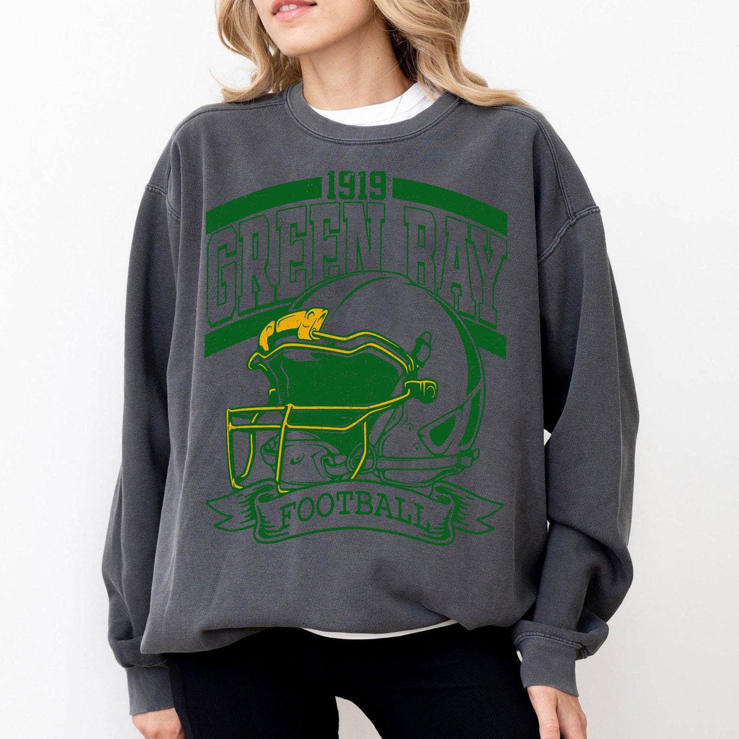 Vintage 90s Style Green Bay Football Sweatshirt, Game Day Shirt, Green Bay Team Football Shirt, Sunday Green Bay, Green Bay Football