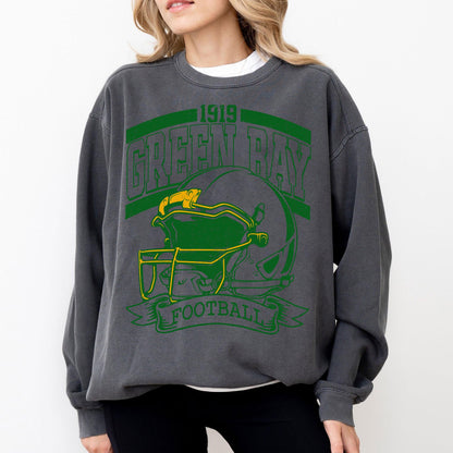 Vintage 90s Style Green Bay Football Sweatshirt, Game Day Shirt, Green Bay Team Football Shirt, Sunday Green Bay, Green Bay Football