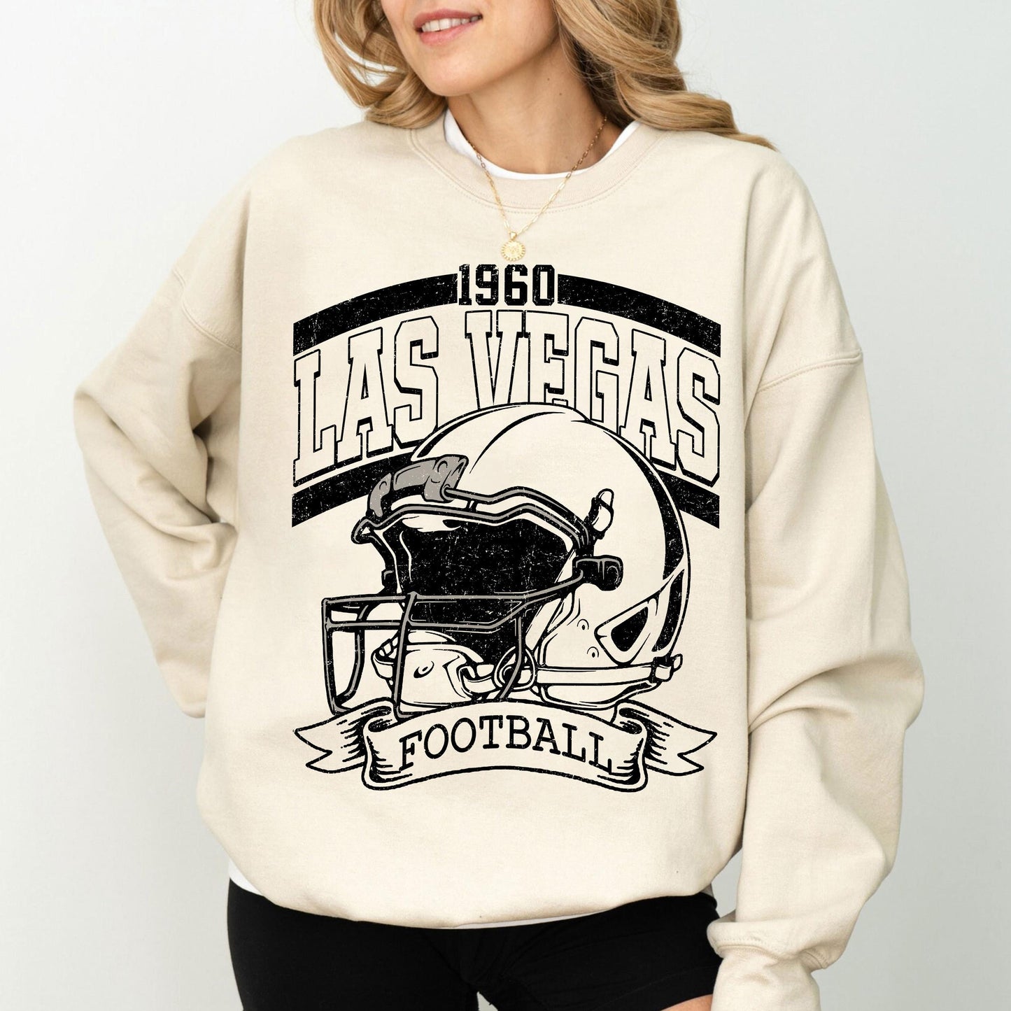 Vintage 90s Style Las Vegas Football Sweatshirt, Game Day Shirt, Las Vegas Team Football Shirt, Sunday Las Vegas, Las Vegas Football