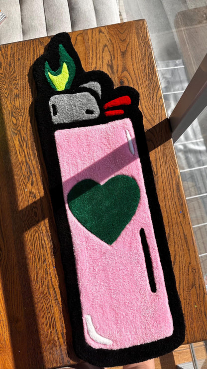 Tufted Lighter Rug / 3d custom rug / Funky Wall Decor , 100% Handmade rug